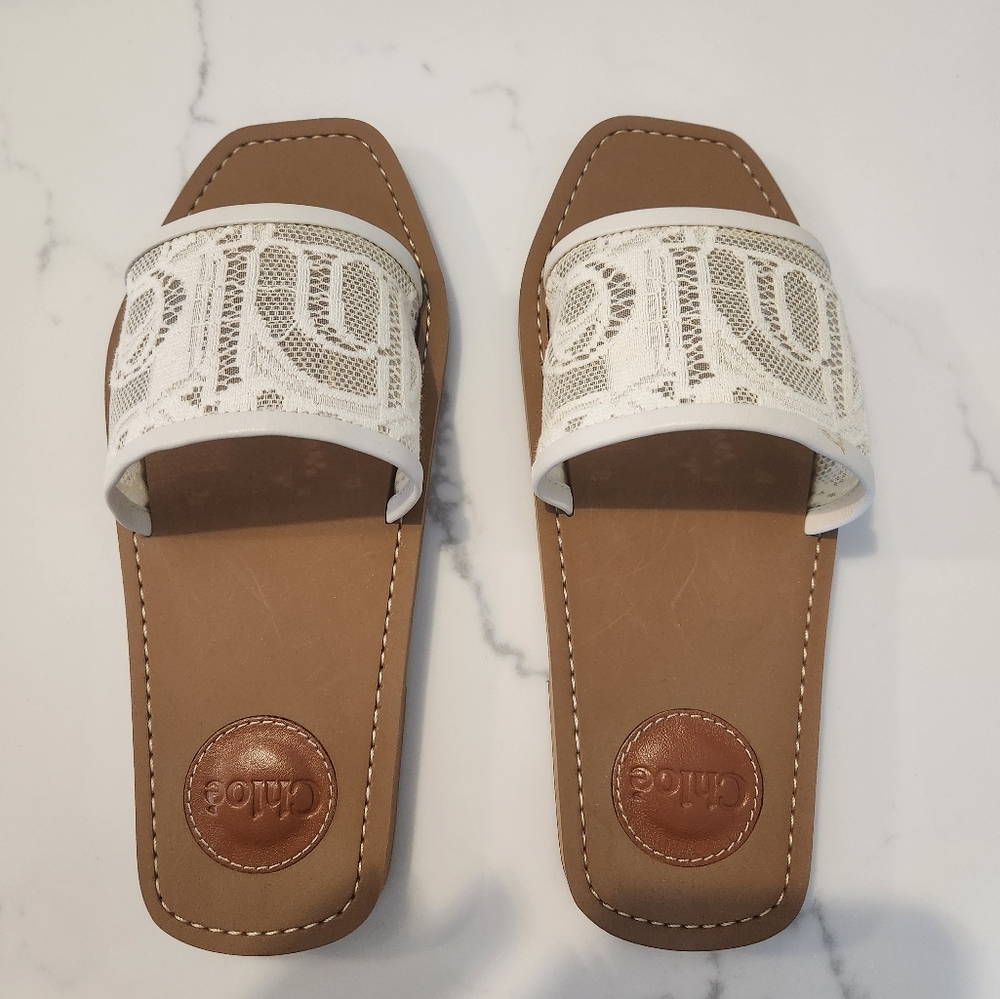Chloe lace flat sandals